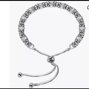 Le’Calla Sterling Silver Byzantine  Adjustable Bracelet